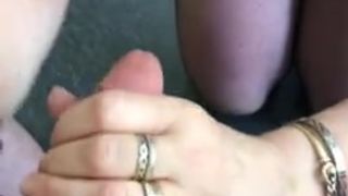 Taboo Porn Mom gives son a blowjob, son cum\u2019s on mom\u2019s on tits