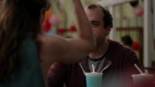 Amanda Peet nude - Togetherness_s01e02 (2015) sans bra scene