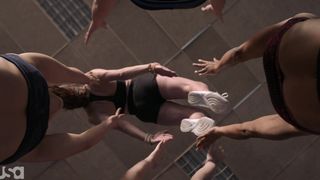 Willa Fitzgerald, Marlo Kelly, Herizen F. Guardiola naked - Dare Me (2019) (Season 1, Episode two)