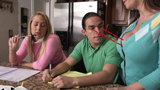 BANGBROS - Stepmom Sara Jay Seduces Carter Cruise and Peter Green Into A Threesome - Step  Sex