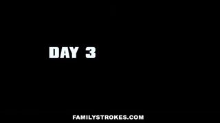 FamilyStrokes - He Slides His Fat Black Cock In Her Tight Pussy - Step  Sex