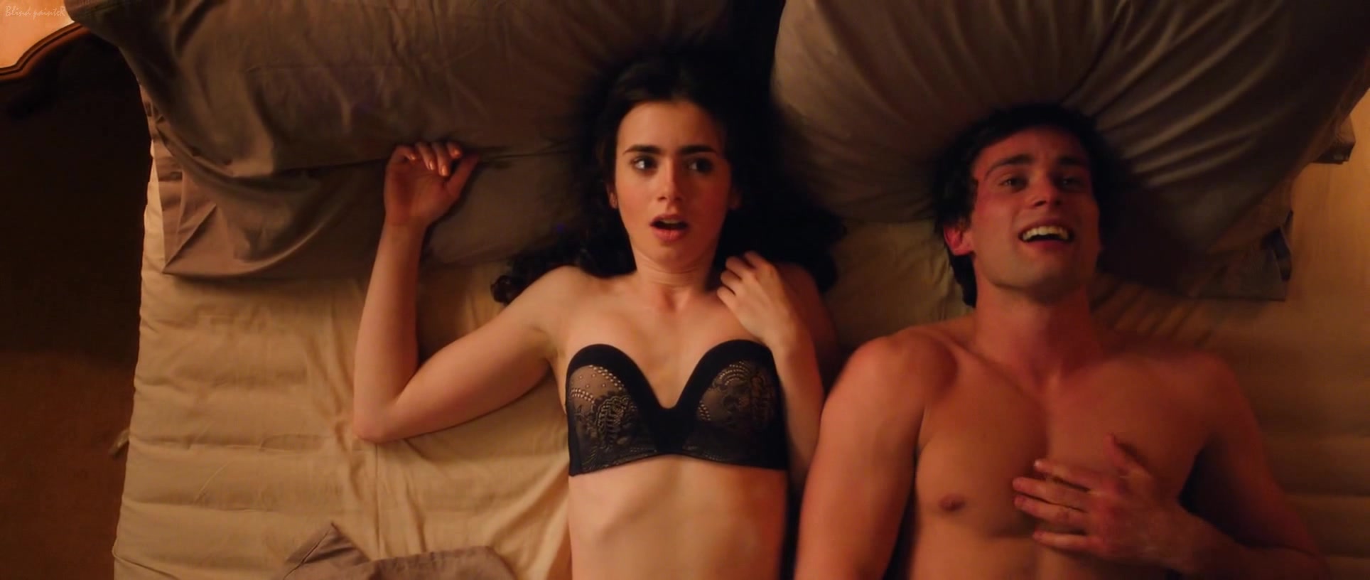 Lily Collins naked - Enjoy, Rosie (2014) .