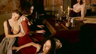 Anna Friel Nude, Sans Bra for Glamour Film 'Bathory - Countess of Blood'