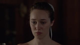 Alycia Debnam-Carey Stripped To The Waist, Side Bosoms, Fabulous Nun in video'The Satan's Mitt'