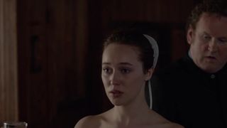 Alycia Debnam-Carey Stripped To The Waist, Side Bosoms, Fabulous Nun in video'The Satan's Mitt'