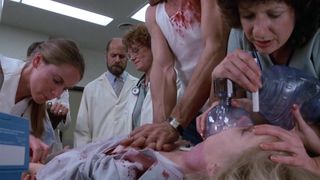 Barbara Crampton classical thriller, horror bareness 'Re-Animator'