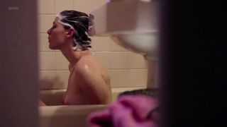 Amy Seimetz Nude-Chested Movie in 'Bitter Celebrate'