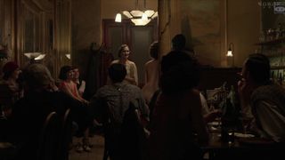 Ana Girardot, Angele Humeau Art Bare, Stripped To The Waist, Nude on Stage in vid 'Foujita'