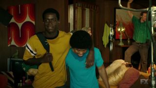 Andrea Bogart, killer - Snowfall s01e01 (2017) Nude actress in a "braless" scene