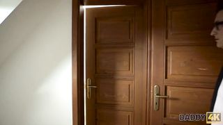 DADDY4K. Affair with sons-in-law girlfriend drives elderly boy to mind-blowing climax