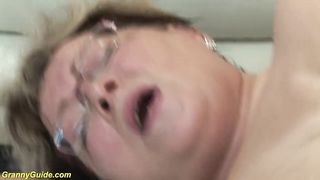 obese grannie in enjoy with stepson