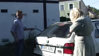 Buxomy mommy in law taboo lovemaking outdoors