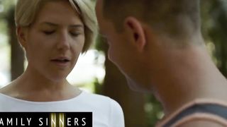 Family Sinners - Scorching Blond Step Mummy Gets Her Immense Udders & Slit Plumbed