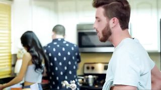 Family Orgy - Wifey Makes Step Daughter-In-Law Share Sausage While Daddy Cooks