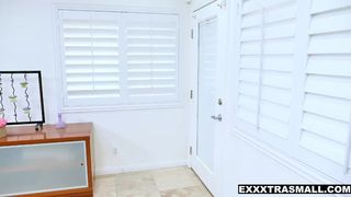 Spoiled dark-haired is sucking her step- dad's dude meat, while her mom is out of town, all day