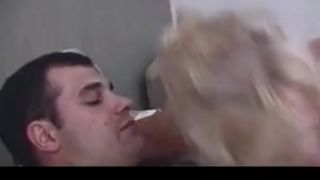 Platinum-Blond step- mummy is making enjoy with her hubby's sonny, when he is not at home