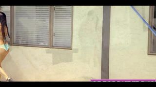 Smallish jugged honey is sharing a rock rock-rock-rigid meatpipe with her step- mom, just for fun