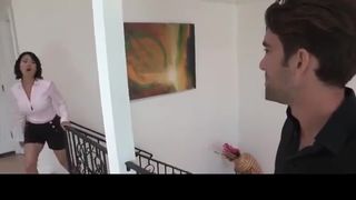 Ultra-Kinky step mommy is getting her step son’s rock rock rock hard fat man meat in her clean-shaved slit