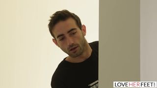 Insane boy is ravaging his step- mom in the living room and making her wail from sheer pleasure