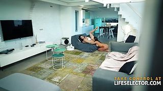 Magnificent stunner is sharing her colleague with her supah super-hot step- mom, while having a casual trio way