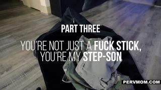 Enormous breasted blonde mom is sucking her step- son-in-law's man sausage, while getting on all 4s in front of him