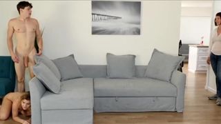 Massive butt towheaded step sister and her handsome step step-brutha are nailing, while no one is eyeing