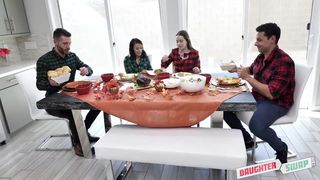 Ultra-Wild step sisters, Jasmine Grey and Naomi Blue like to deepthroat their step brothers’ hard boners