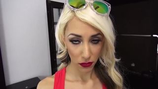 Slender step step-sista is drooling on her step brother’s manmeat, while he is making a video