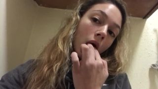 Sexy Blonde Cums while Family is in next Room - Incest Sex video