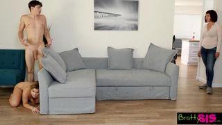 Bratty Sis - Step Brother Fucks Step Sister right next to Mom! S3:E11 - Real Incest sex