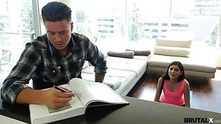 Fabolous step step-sista and her ultra-kinky step brutha are having a brutal romp act, on the bed