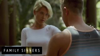 Family Sinners - Torrid Light-Haired Step Mummy Gets Her Massive Bosoms & Labia Smashed