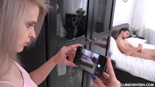 Mind-Inhaling stud was tugging off in the bedroom when his step- sis showed up to romp him