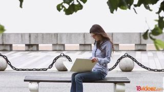 Casual teen fuck on rainy day