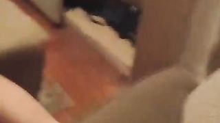 Insane dark haired got down on her knees to blow her step- bro's spunk-pump, until he ejaculates