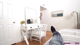 Ravishing ash-blonde girl is providing an outstanding blow-job to her step- son-in-law, before getting banged rock hard