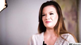 Super-Fucking-Hot black-haired was prepared for the prom night but got engaged having lovemaking with her step- brutha