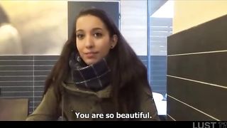 Hot wild teenager dark haired asked her stepbrother to romp her brains out, until she blows a load