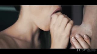 Hot first-timer stunner is providing a gentle fellatio to her stepbrother. CloseUp Blowjob