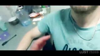 Sultry blondie gave a deep throat to her stepbro and got spunk in throat