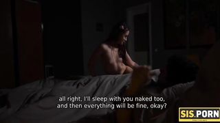 Diminutive breasted teenager with pierced nips is cheatingg on her beau with her ultra-kinky step- bro