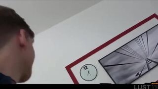 Preggnant Porno from Family Taboo Scene - Chocolate-Colored-Haired Preggy observing an elderly duo ripping up, while her beau is fingerblasting her coochie