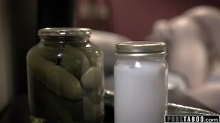 Pure TABOO Step-Sista Puts Pickle Up Butt to Trick Nerdy Step Step-Bro into Backside Tearing Up