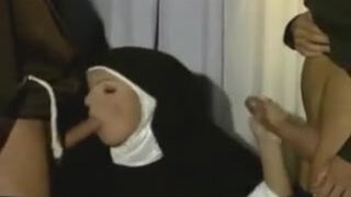 Classic taboo Film - Horny Nun Ripped Up By two Dudes