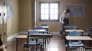 Pure TABOO Damsel-On-Nymph Instructor makes StepMom Spank her Bratty Daughter-In-Law-In-Law