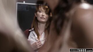 Pure TABOO Damsel-On-Nymph Instructor makes StepMom Spank her Bratty Daughter-In-Law-In-Law