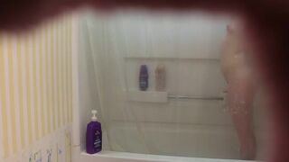 Barely slightly eighteen 18yo sista is having a shower not knowing that her step-step-step-brother is eyeing her