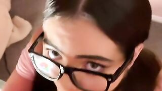 Teenage Step Sis deep throats my chisel for the first-ever time