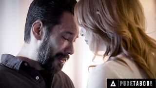 LUST TABOO Depressed Widower Uses Stepson's Rizz To Hump His Late Wifey's Glance-alike Lacy Lennon