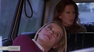 Niece in the Car Seduces to her Uncle by Stroking his Dick with her Foot